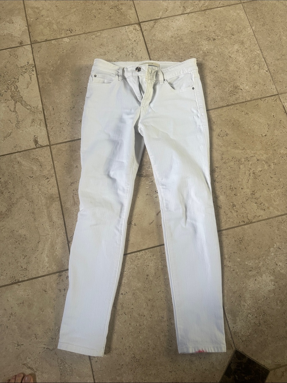 Joe's Jeans White ICON Crop Skinny Jeans Sz 26 EUC